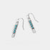 Bead Bar Wire Wrap Earrings - Silver/Turquoise